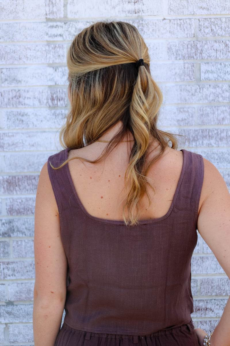 Roadtrip Linen Tank Southern Charm Clothing