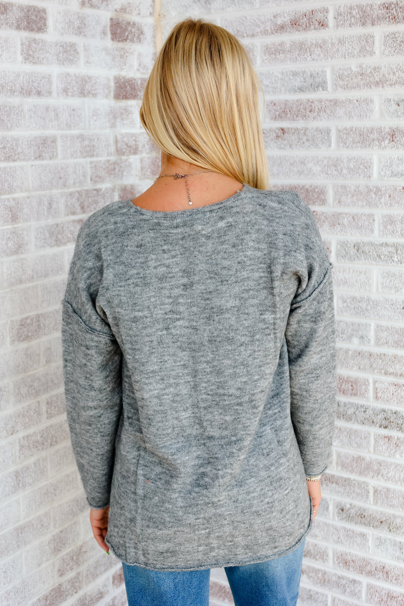 Stuck In The Moment Soft VNeck Knit Sweater Southern Charm Clothing